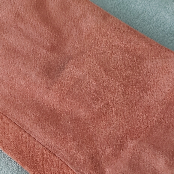 Coral/pink Peach Suede Chadwicks of Boston Classic Lined Blazer 10 petite - Picture 16 of 16